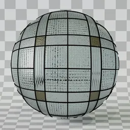 Grid Glass Panel Brown