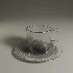 Glass and saucer