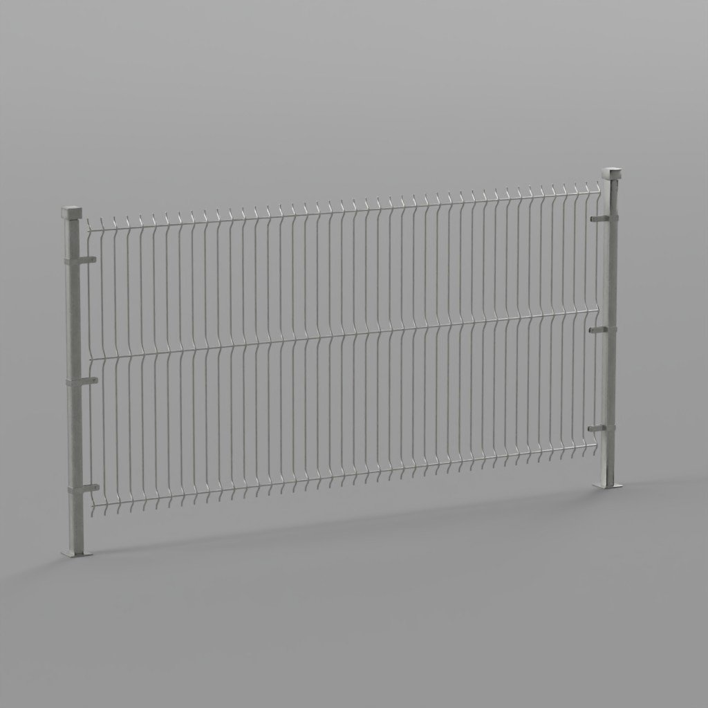 Welded Wire Mesh Fence | Architectural Structures models | Blendkit