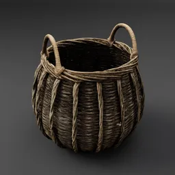 Handled Wicker Basket