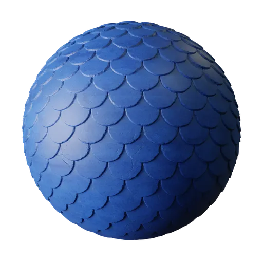 Blue Scalloped Roof Tiles