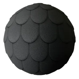 Shingle Roof Tiles Dark Rounded