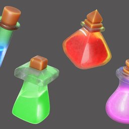 Set of Stylized bottles/potions