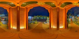 Outdoor decoration at night