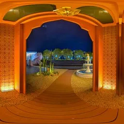 Outdoor decoration at night