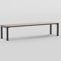 Backless Outdoor Bench