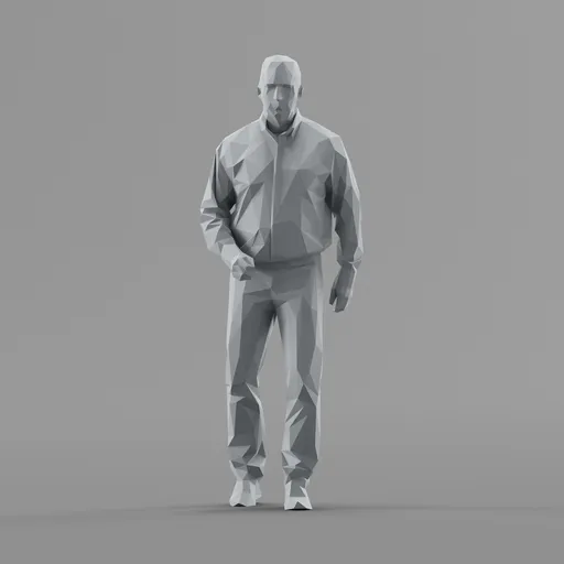 Lowpoly Male Walking