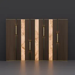 Wood and Marble wall panel
