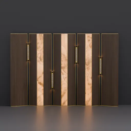 Wood and Marble wall panel