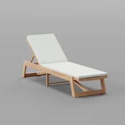 Outdoor wooden lounge chair