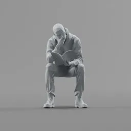 Lowpoly Male Sitting