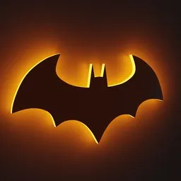 "High-quality Blender 3D model of a Bat lamp with Batman logo on the wall and yellow light. Includes orange neon backlight, perfect for a creative commons attribution, Halloween or horror-themed digital project. Shaders optimized for realistic texture and lighting effects."