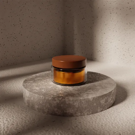 Cosmetic Product on Stone Podium