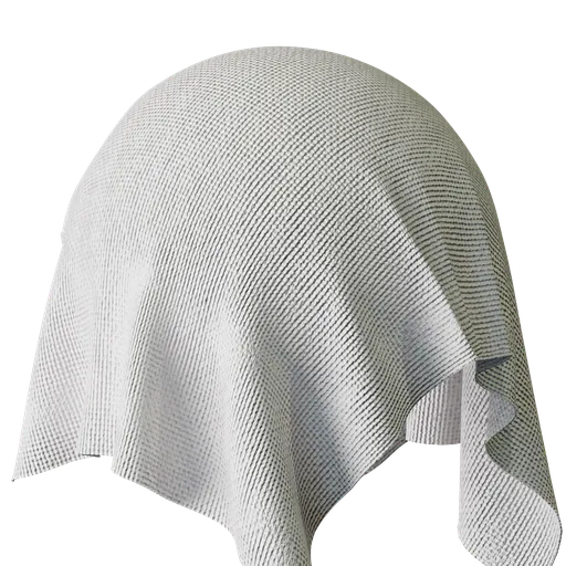 White Ribbed Fabric