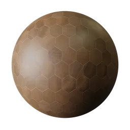 Wooden hexagon tiles