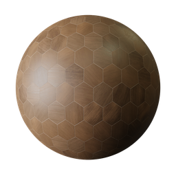 Wooden hexagon tiles