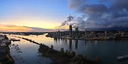 Cityscape Skyline Cloudy Twilight