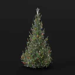 Christmas Tree Deco Snow Med