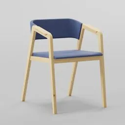 Minimalist Slender Wooden Armchair