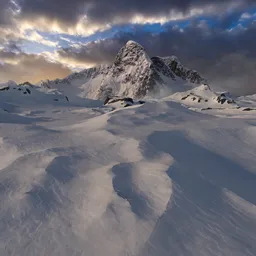 Snow Mountain Winter Landscape