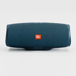 Detailed 3D model of a JBL Charge 4 Bluetooth speaker for architectural and game engine integration.