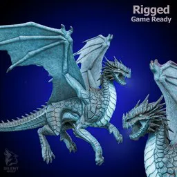 Ice Dragon-Rigged-Animated
