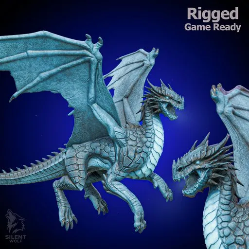 Ice Dragon-Rigged-Animated