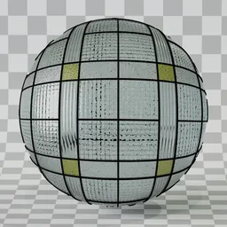 Grid Glass Panel Yellow