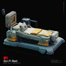 Sci-Fi Emergency Bed Hardsurface