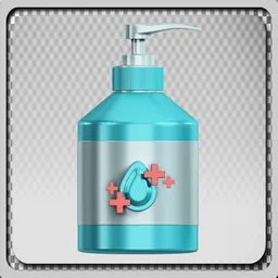 Body Care Bottle Pump Icon Clean