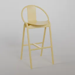 Again Barstool C450 - Resin Yellow