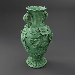 Ornate Jade Vase