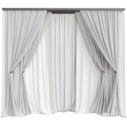 MI Silk And Cotton Curtain Set