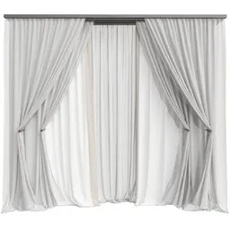 MI Silk And Cotton Curtain Set
