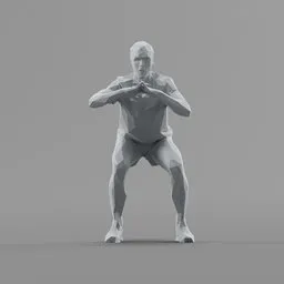 Lowpoly Male Sport Character