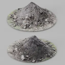 Pile of dirt and debris