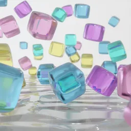 Abstract Glass Cubes Product Backdrop