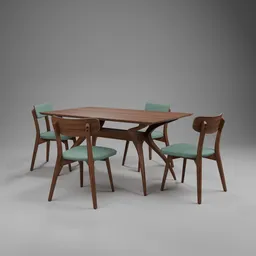 Bryona 4 - Person Trestle Dining Set