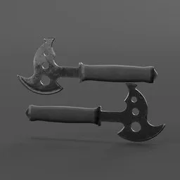 "Get a realistic military and hunting ax 3D model for your Blender 3D projects. Perfect for historic military and world of warcraft style games and animations. Designed with intricate, detailed features that will impress viewers."