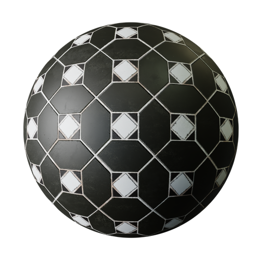 Square Diamond black tiles | FREE tiles materials | BlenderKit