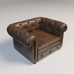 Leather Chesterfield Armchair