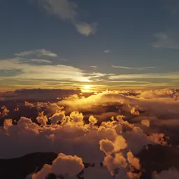Cloud Covered Mountain Sunset
