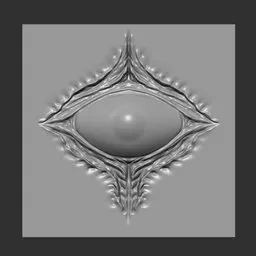 3D Sculpting Brush Effect for Blender, Demon Eye Detail, for Creature Modeling