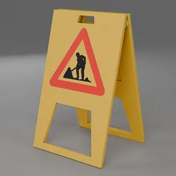 Road work sign
