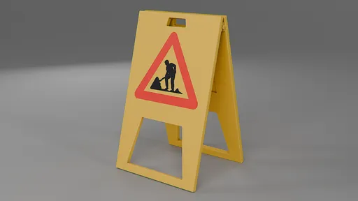 Road work sign