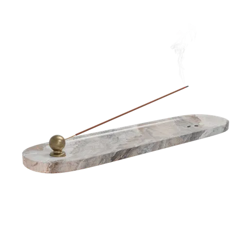 Detailed 3D model showcasing realistic incense stick and holder with dynamic smoke effect, crafted for Blender rendering.