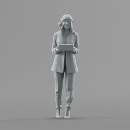 Girl standing with gift