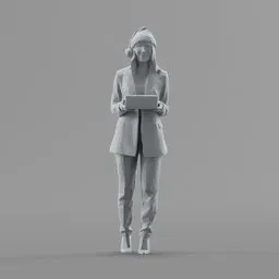 Girl standing with gift