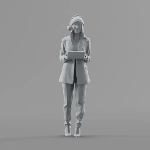 Girl standing with gift