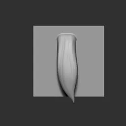 Blender 3D sculpting brush tool for creating stylized long female hair strands in character models